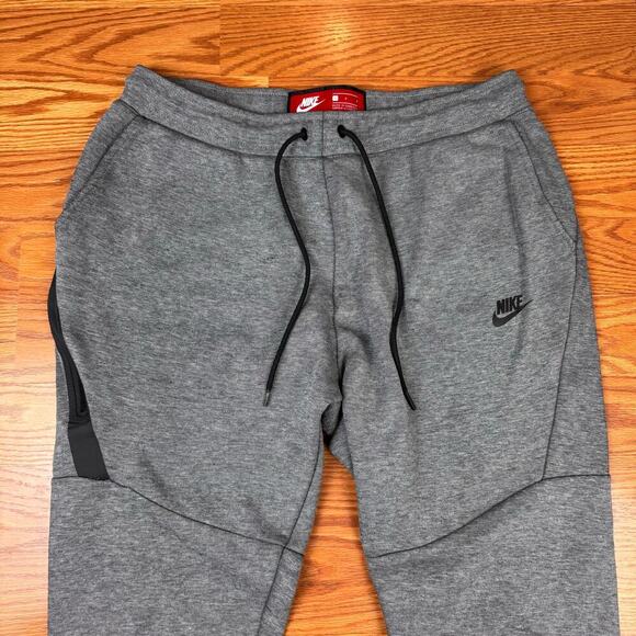 Nike Sportswear Tech Fleece Jogger Sweatpants Carbon Heather Gray Mens Sz L - Picture 4 of 11